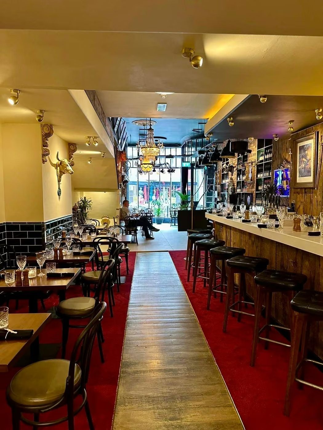 The dining room at Boeuf & Coq, Suffolk Street, Dublin